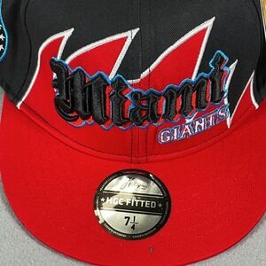 Headgear Classics Miami Giants 1930 American League Fitted Hat 7 1/4 Black Red